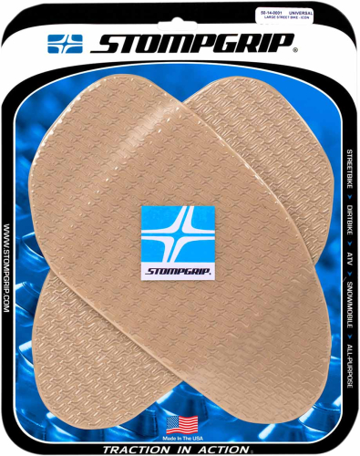 Stompgrip - Stompgrip Icon Profile Large Street Bike Tank Grips - Clear - 50-14-0001C