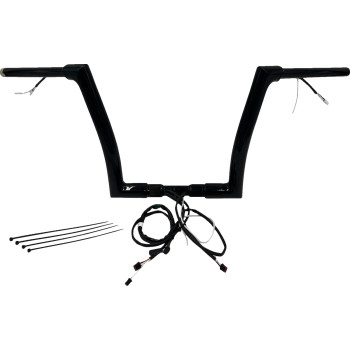 Fat Baggers, Inc. - Fat Baggers, Inc. 1-1/2in. Plug and Play EZ Install Flat Top Handlebar Kit - Black - 612912-B