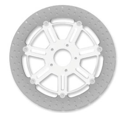 RSD - RSD Delmar 11.8in. Two-Piece Brake Rotor - Chrome - 01331802DELLSCH