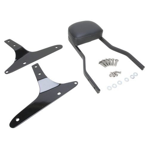 Cobra - Cobra Short Square Sissy Bar - Black Powder-Coated - 602-1204B