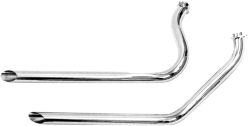 Paughco - Paughco 1 3/4in. Drag Pipes without Heatshields - 40in. - Slash-Cut - Chrome - 734-40
