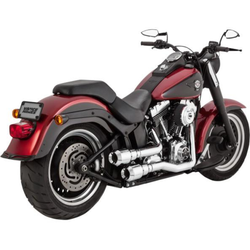Vance & Hines - Vance & Hines Hi-Output Grenades 2-Into-2 Exhaust - Chrome/Chrome - 16846