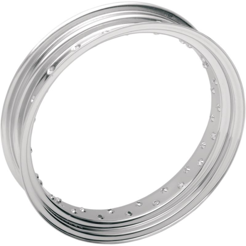 Drag Specialties - Drag Specialties Chrome 40 Spoke Custom Spun Steel Rim - 16x3.50in. - 0210-0020