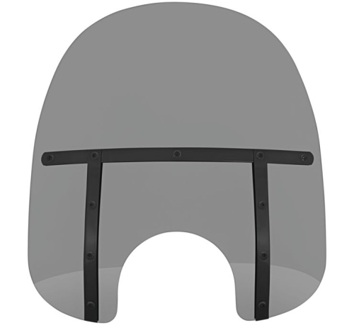 Memphis Shades - Memphis Shades Memphis Fats Windshield (9in. Cutout) - 17in. - Black Smoke with Black Straps - MEB36212