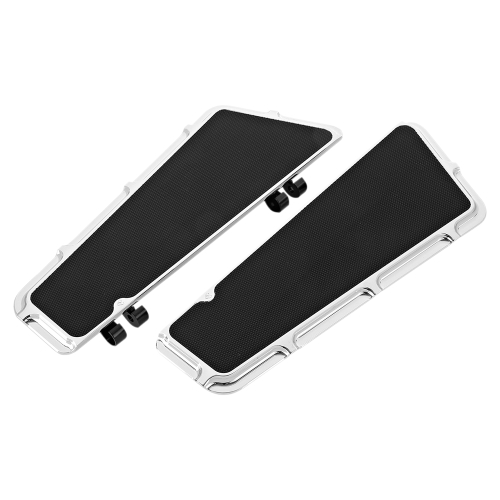 Arlen Ness - Arlen Ness Louvered Fusion Series Driver Floorboard - Chrome - 15-409