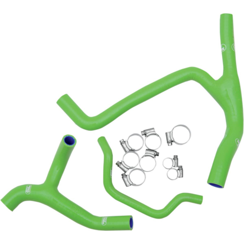 Moose Racing - Moose Racing Radiator Hose/Clamp Kit - Green - MBU-KAW-41-GR