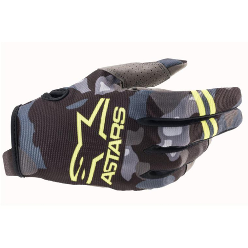 Alpinestars - Alpinestars Radar Gloves - 3561821-9155- XL - Gray Camo/Yellow Fluo - X-Large