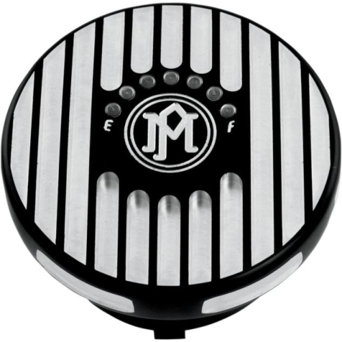 Performance Machine - Performance Machine Grill Gas Cap With LED Fuel Light - Contrast Cut - 0210-2025GRL-BM