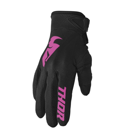 Thor - Thor Sector Womens Gloves - 3331-0242 - Black/Pink - Small