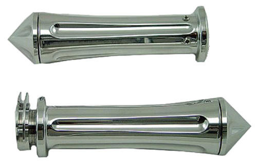 Yana Shiki - Yana Shiki Billet Aluminum Sport Bike Grips - Chrome - Medievel - CA3263