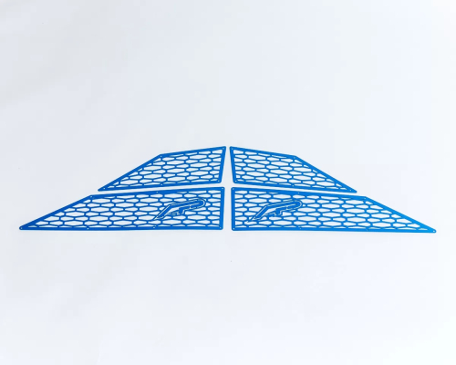 Agency Power - Agency Power Aluminum Side Vent Cover - Blue - AP-RZR-655-BLU