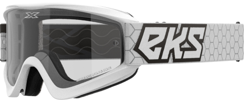 EKS Brand - EKS Brand GOX Flat Out Clear Goggles - 067-60450 - White/Black - OSFA