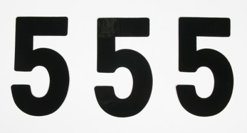 Factory Effex - Factory Effex Mini Pro Number 4in. - No.5 - Black - FX04-2575