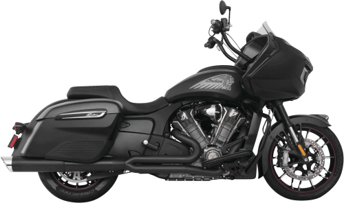 Freedom Performance - Freedom Performance Union 2-Into-1 for Indian - Black w/Chrome Slash Tip - IN00261