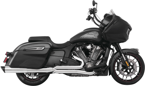 Freedom Performance - Freedom Performance Union 2-Into-1 for Indian - Chrome w/Black Slash Tip - IN00259
