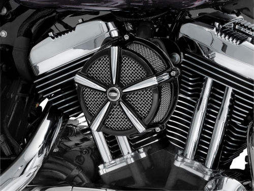 Kuryakyn - Kuryakyn Mach 2 Air Cleaner - Black & Chrome - 9535