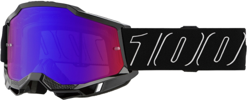 100% - 100% Accuri 2 Blackline Goggles - 50014-00047 - Blackline/Red/Blue Mirror Lens - OSFM