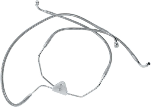 Drag Specialties - Drag Specialties Standard Length Front Stainless Steel Brake Line Kit - Clear - 660411