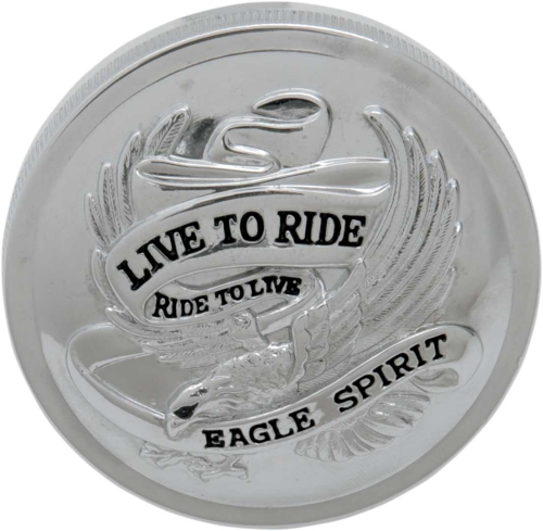 Drag Specialties - Drag Specialties Live To Ride Non-Vented Gas Cap - Chrome - DS-390137