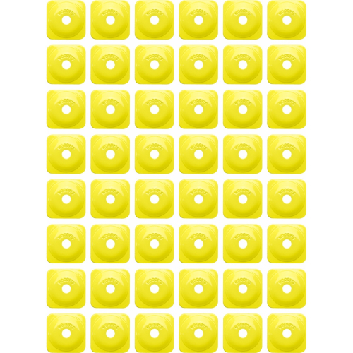 Woodys - Woodys Square Grand Digger Aluminum Support Plates - 5/16in. - Hi-viz Yellow (48pk.) - ASG-3830-48