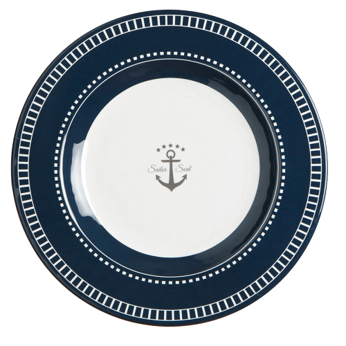 Marine Business - Marine Business Melamine Round Dessert Plate - SAILOR SOUL - 7" Set of 6