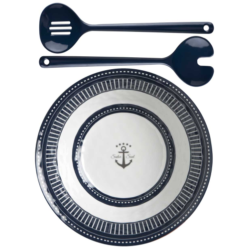 Marine Business - Marine Business Melamine Salad Bowl &amp; Servers - SAILOR SOUL