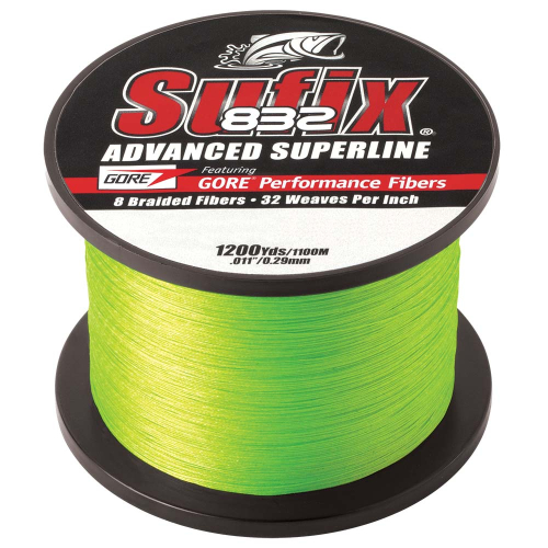 Sufix - Sufix 832&reg; Advanced Superline&reg; Braid - 20lb - Neon Lime - 1200 yds