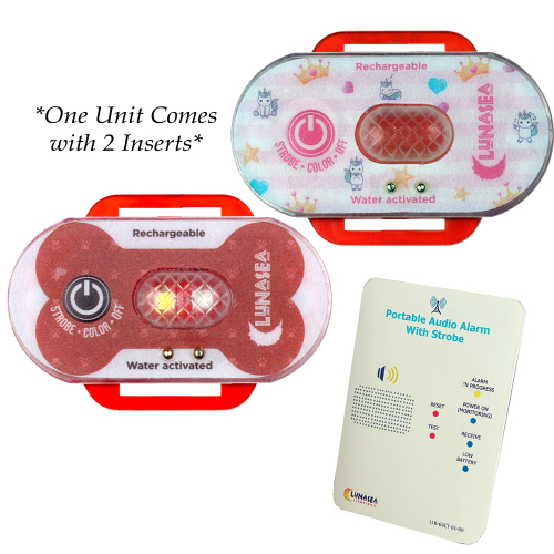 Lunasea Lighting - Lunasea Child/Pet Safety Water Activated Strobe Light w/RF Transmitter - Red Case