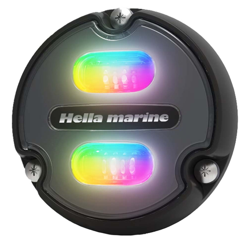 Hella Marine - Hella Marine Apelo A1 RGB Underwater Light - 1800 Lumens - Black Housing - Charcoal Lens