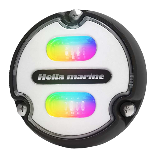 Hella Marine - Hella Marine Apelo A1 RGB Underwater Light - 1800 Lumens - Black Housing - White Lens