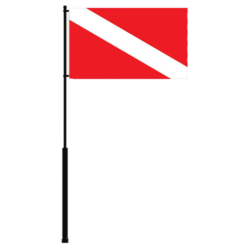 Mate Series - Mate Series Flag Pole - 36" w/Dive Flag