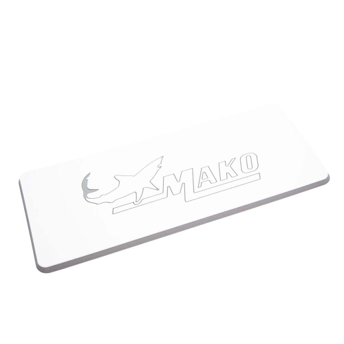 SeaDek - SeaDek 16" x 39" 20mm Dual Density Large Helm Pad White/Storm Grey Embossed Mako Logo - 406mm x 990 x 20mm