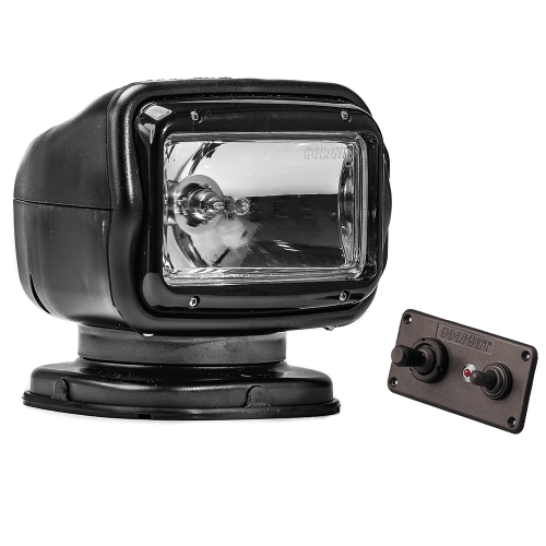 Golight - Golight Radioray GT Series Permanent Mount - Black Halogen - Hard Wired Dash Mount Remote