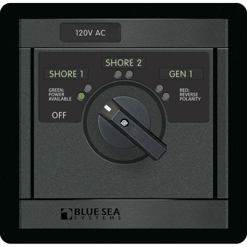 Blue Sea Systems - Blue Sea 1482 120V AC Rotary 30A OFF + 3 Sources