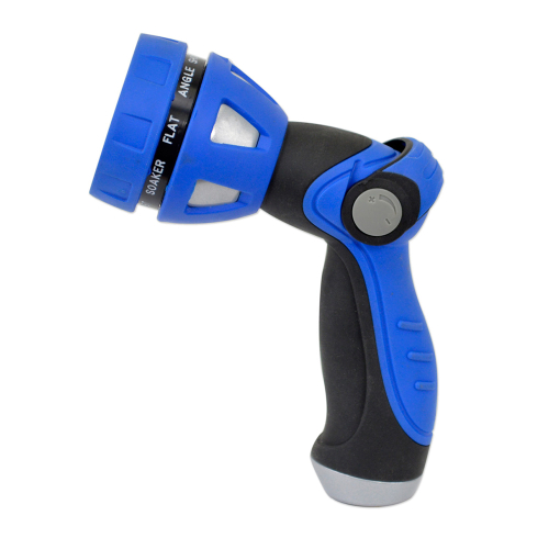 HoseCoil - HoseCoil Thumb Lever Nozzle w/Metal Body &amp; Nine Pattern Adjustable Spray Head