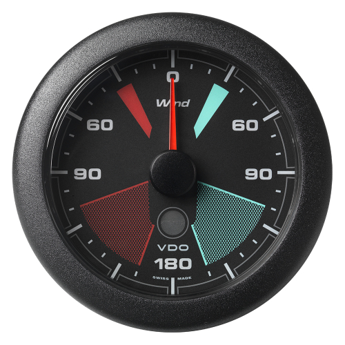 Veratron - Veratron 3-3/8" (85MM) OceanLink&reg; Apparent/True Wind Angle Gauge - Black Dial &amp; Bezel