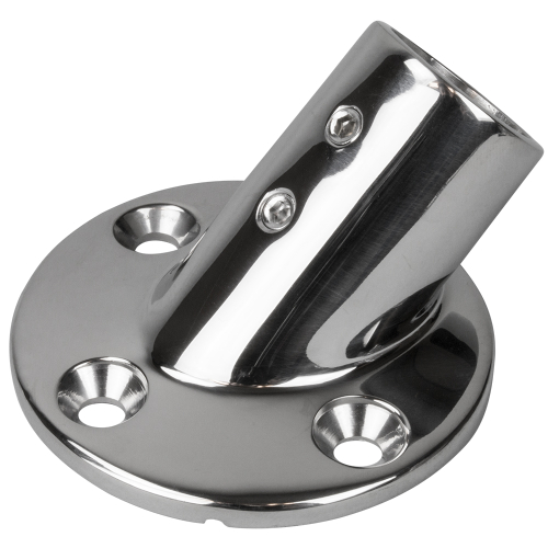 Sea-Dog - Sea-Dog Rail Base Fitting 2-3/4" Round Base 45&deg; 316 Stainless Steel - 1" OD