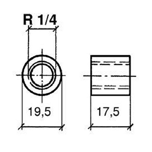 Veratron - Veratron Pyrometer Sensor Threaded Bushing f/Welding to Manifold f/Thermocoupler Element