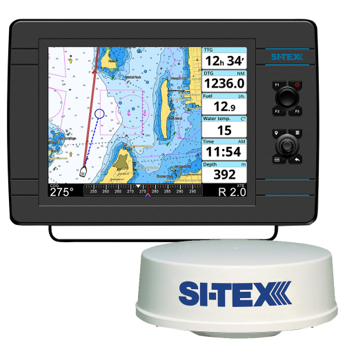 SI-TEX - SI-TEX NavPro 1200F w/MDS-12 WiFi 24" Hi-Res Digital Radome Radar w/15M Cable