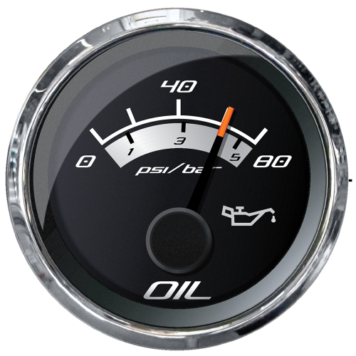 Faria Beede Instruments - Faria Platinum 2" Oil Pressure Gauge - 80 PSI