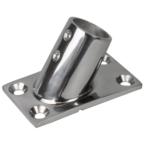Sea-Dog - Sea-Dog Rail Base Fitting Rectangular Base 60&deg; 316 Stainless Steel - 1-7/8" x 3-1/4" - 1" OD