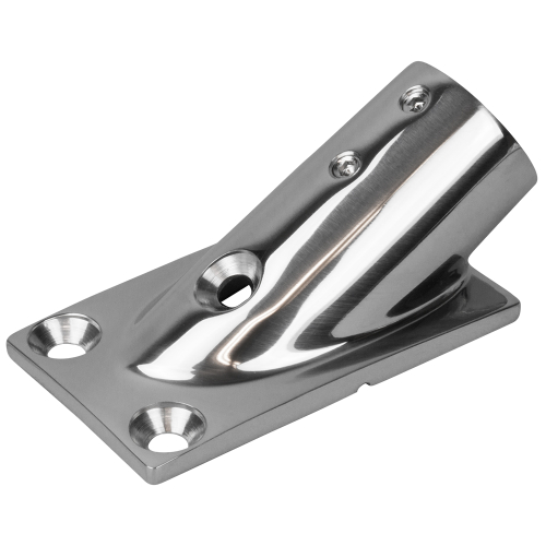Sea-Dog - Sea-Dog Rail Base Fitting Rectangular Base 30&deg; 316 Stainless Steel - 1-7/8" x 3-3/16" - 1" OD