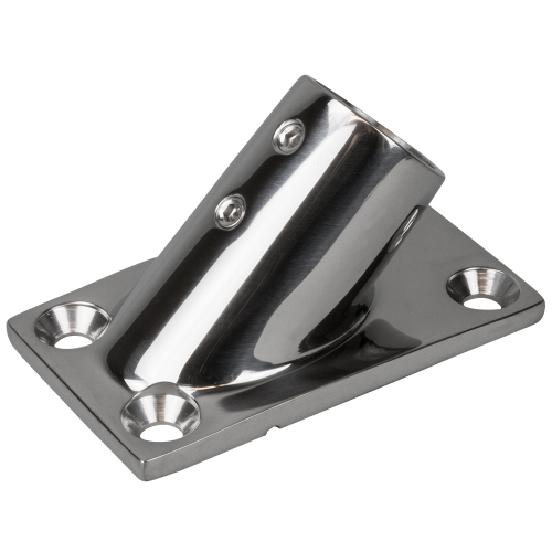 Sea-Dog - Sea-Dog Rail Base Fitting Rectangular Base 45&deg; 316 Stainless Steel - 3-1/4" x 1-7/8" - 1" OD