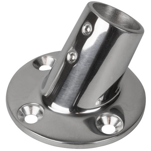 Sea-Dog - Sea-Dog Rail Base Fitting 2-3/4" Round Base 60&deg; 316 Stainless Steel - 1" OD
