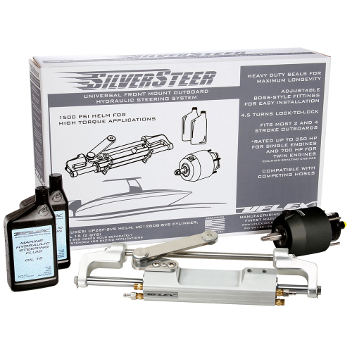 Uflex USA - Uflex SilverSteer&trade; Front Mount Outboard Hydraulic Steering System w/ UC130-SVS-1 Cylinder