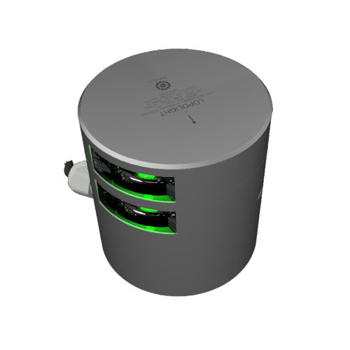 Lopolight - Lopolight Double Green Starboard Sidelight - 3nm - Silver Housing - Horizontal Mount