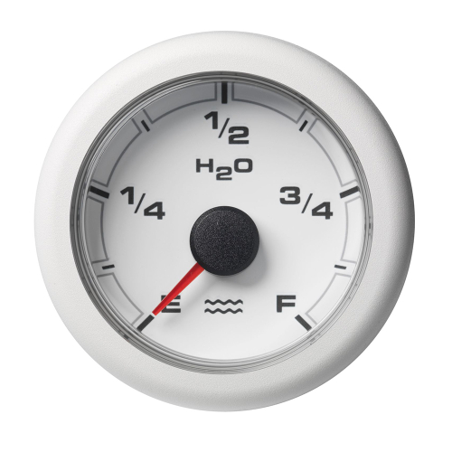 Veratron - Veratron 52MM (2-1/16") OceanLink Fresh Water Empty Gauge - White Dial &amp; Bezel