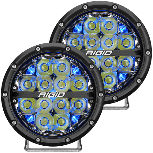 RIGID Industries - RIGID Industries 360-Series 6" LED Off-Road Fog Light Drive Beam w/Blue Backlight - Black Housing