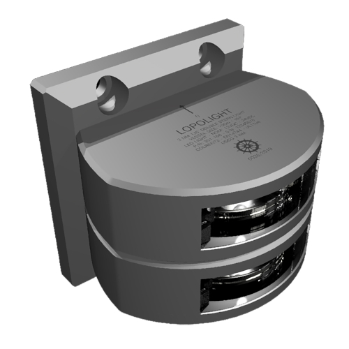 Lopolight - Lopolight Double Stern Light - 3nm - Silver Housing - Vertical Mount