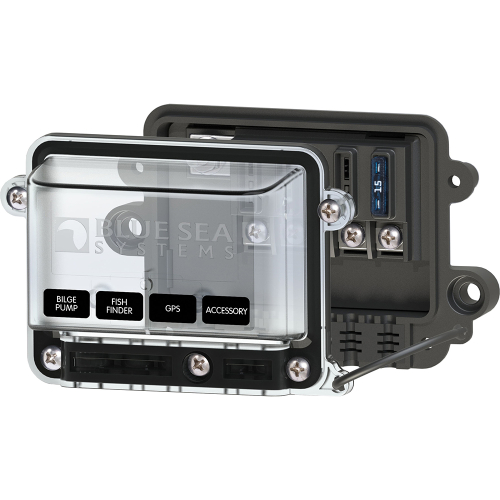 Blue Sea Systems - Blue Sea 5056 ST-Blade Water Resistant Fuse Block w/Cover